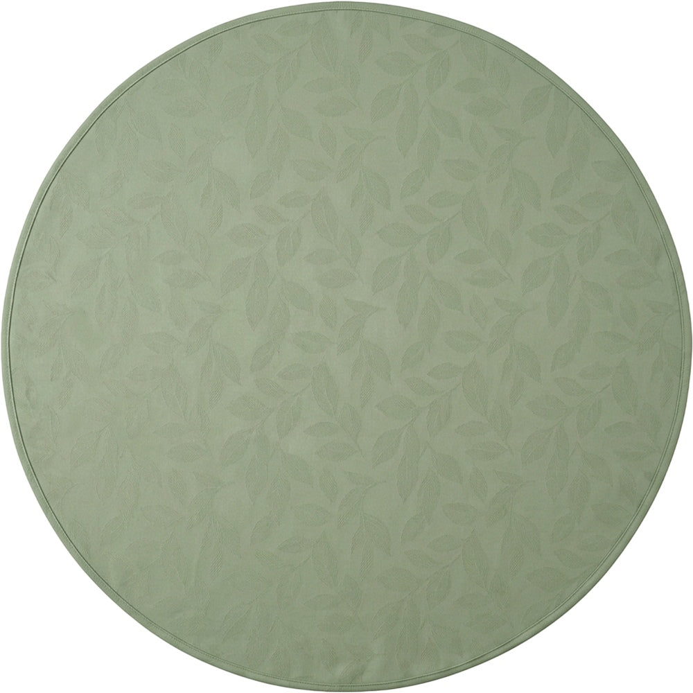 Liue Cotton Jacquard Round Tablecloth 70 in Sage Green - Product view