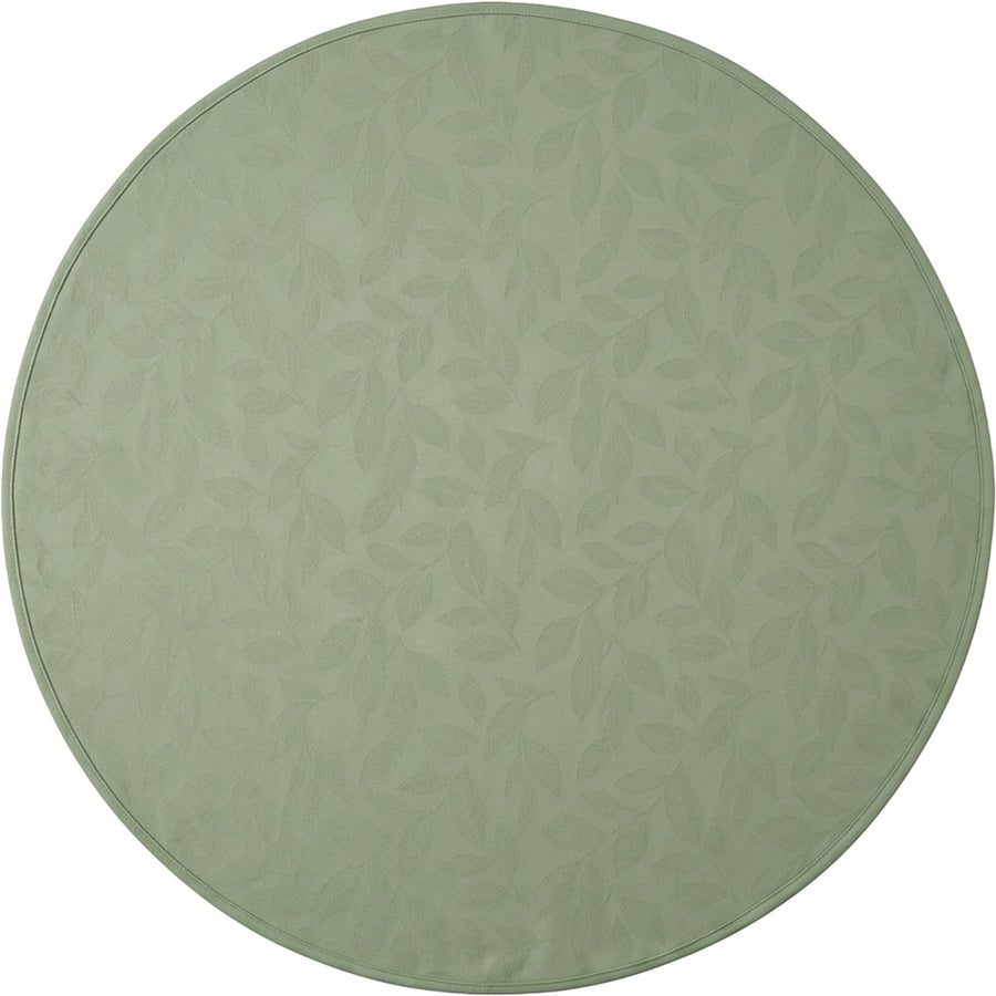 Liue Cotton Jacquard Round Tablecloth 70 in Sage Green
