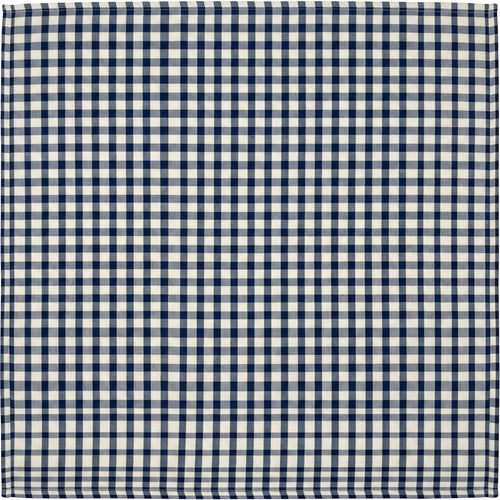 Liue Spill-Resistant Check Tablecloth 60 x 84 in Navy and Ivory - Product view