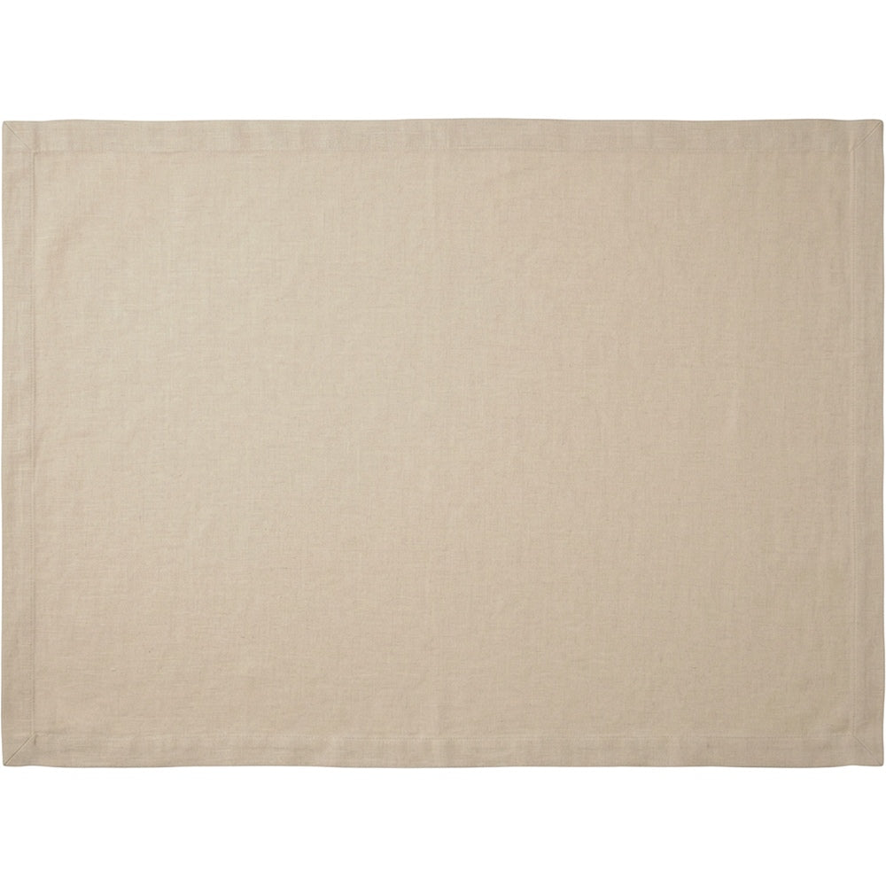 Liue Washed-Linen Rectangular Tablecloth 60 x 90 in Natural Flax - Product view